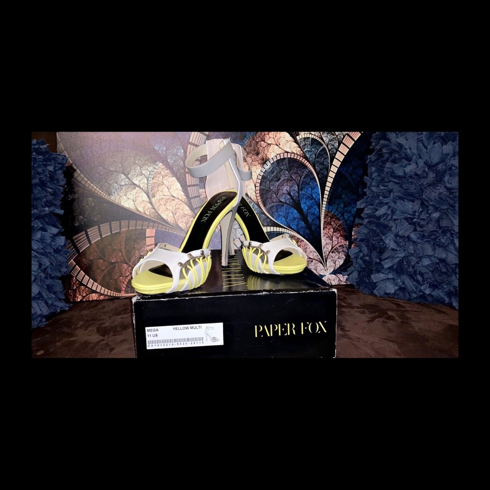 Mega’s Yellow Multi Heels, size 11